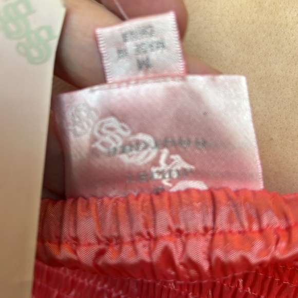 Y2K bubble hem orange peach micro mini dress M - Picture 6 of 6